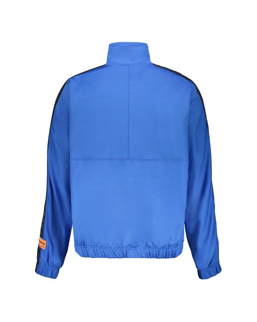 Heron Preston Blue Techno Fabric Full-Zip Sweatshirt for men