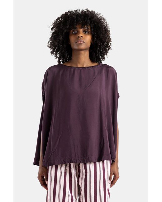 Casey Casey Purple Francesca Tulipy Prune Top