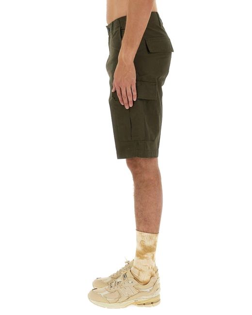 Carhartt Green Cotton Bermuda Shorts for men
