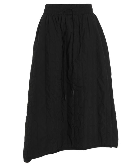 Y-3 Black Asymmetric Quilted Skirt