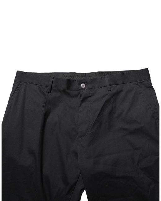 Dolce & Gabbana Black Cotton Formal Dress Trouser Pants Co+04+Pa+Se for men