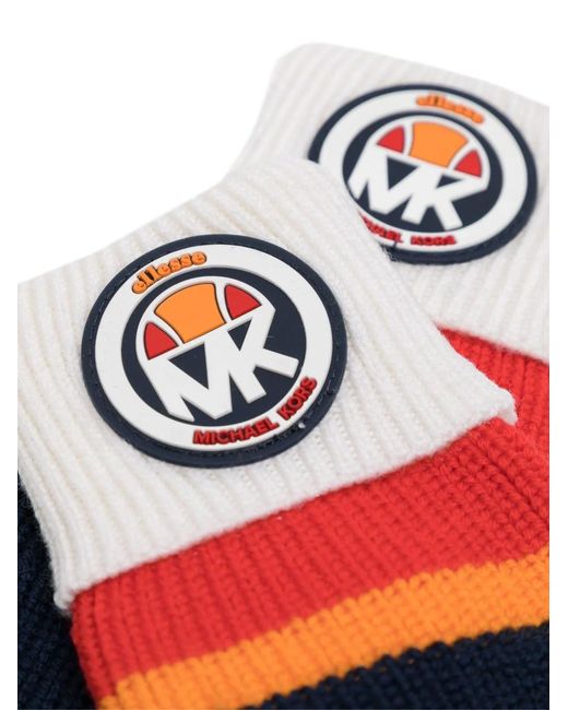 Michael Kors Blue X Ellesse Logo Mittens Gloves