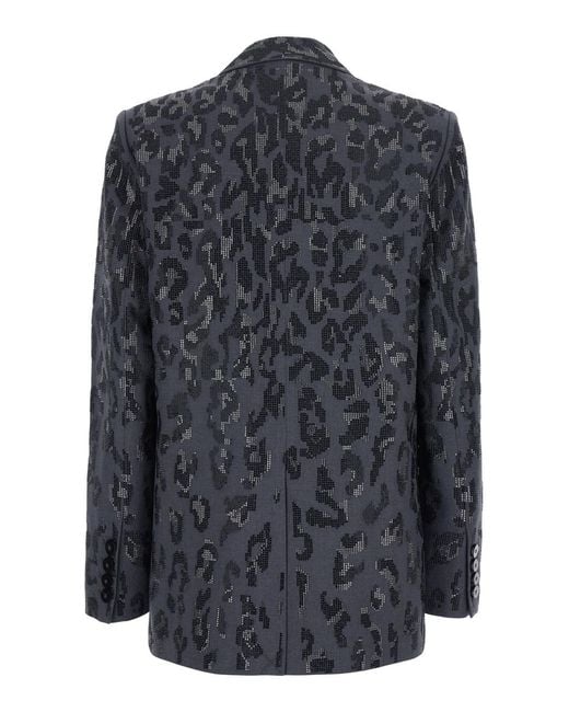 Pinko Black Jacket With Mixed Studs, Polyester Blazers