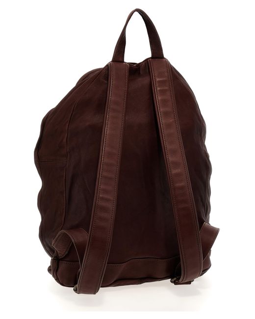 Giorgio Brato Brown Leather Backpack for men