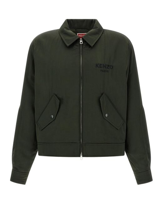 KENZO Green Boke Flower Puffer Jackets for men