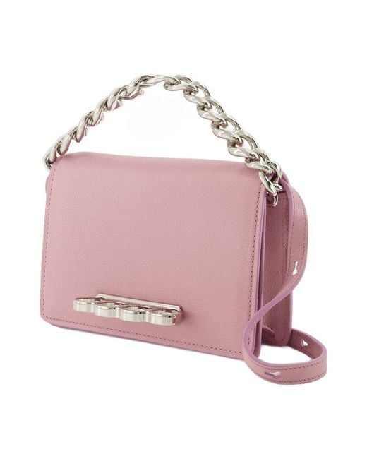 McQueen Pink Four Ring Mini Bag