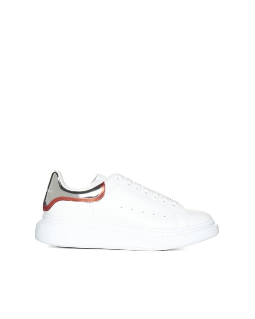 Alexander McQueen White Leather Oversized Sneakers. for men
