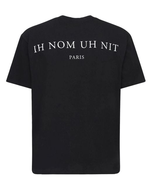 Ih Nom Uh Nit Black Cotton T-Shirt for men