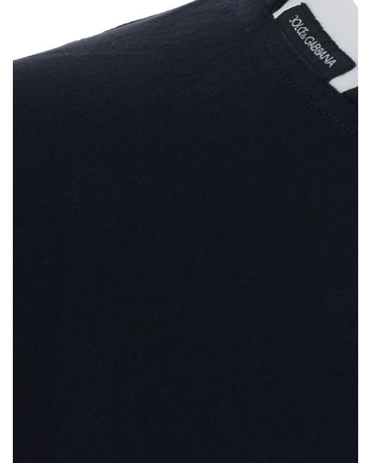Dolce & Gabbana Black Crew Neck T-Shirt T-Shirts for men