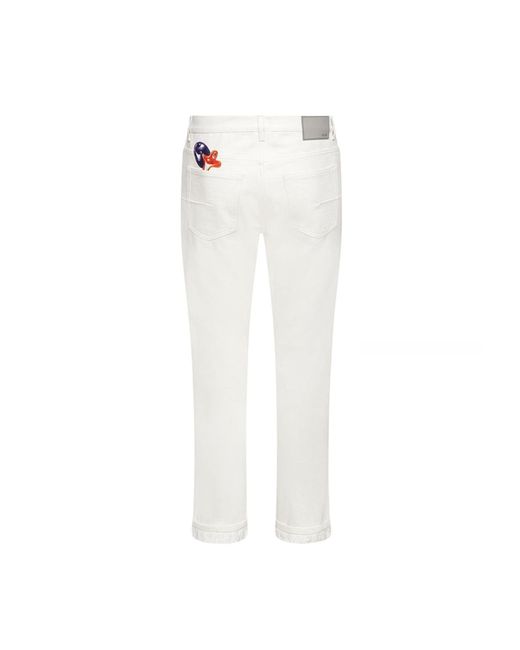 Dior White Kennyscharf Patches Jeans for men