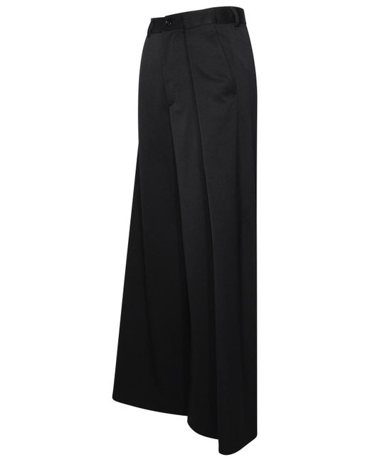 MM6 by Maison Martin Margiela Black Virgin Wool Blend Tailored Trousers