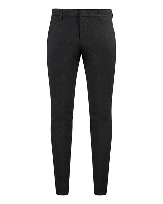 Dondup Black Gaubert Chino Pants Viscose Chinos for men