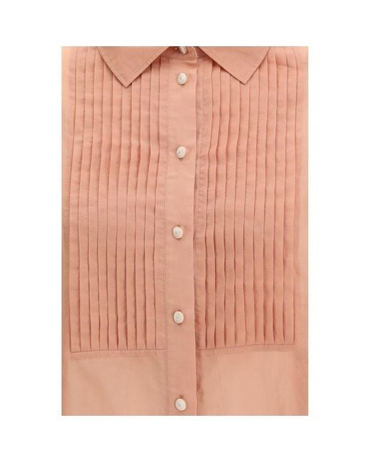 Golden Goose Deluxe Brand Orange Brown Cotton Shirt