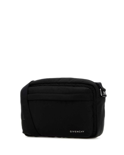 Givenchy Black Fabric Essential U Crossbody Bag for men
