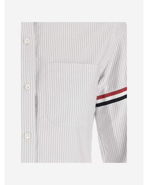 Thom Browne White Striped Cotton Shirt