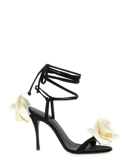 Magda Butrym Black Satin Sandals
