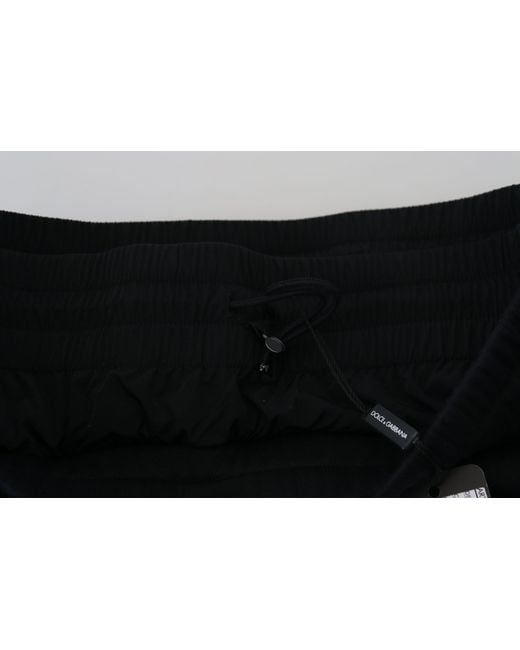 Dolce & Gabbana Black Cotton Bermuda Cargo Shorts for men