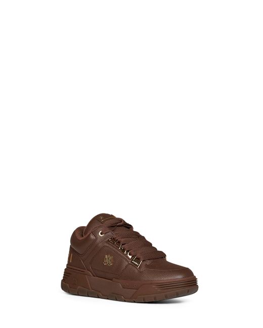 Amiri Brown Leather Chrome Ma-1 Sneakers for men