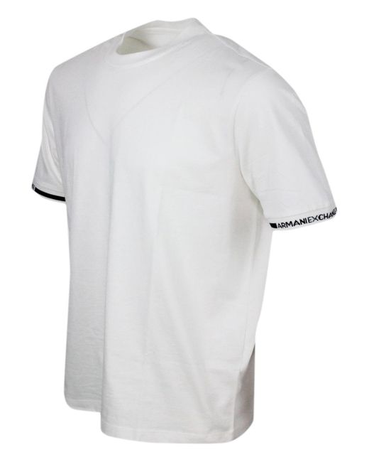 Armani Gray Short-Sleeved Crew-Neck T-Shirt With Logo On The Sleeves for men