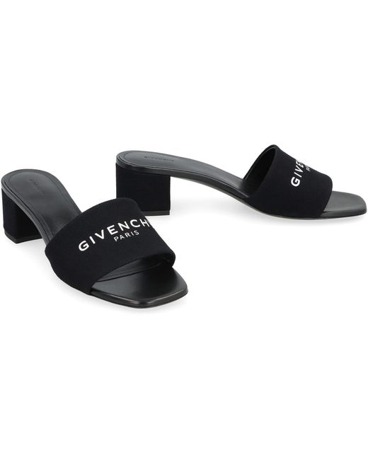 Givenchy Black 4G Fabric Mules