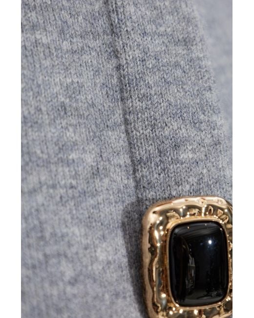 Self-Portrait Gray Short Cardigan