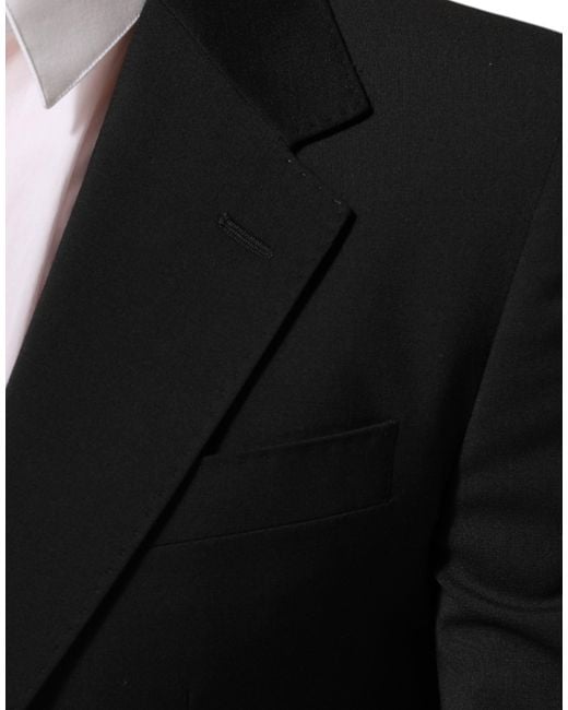 Dolce & Gabbana Black Staff 2 Buttons Suit Jacket Blazer for men