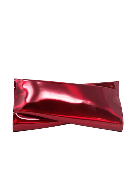 Christian Louboutin Red Psychic Patent Leather Loubitwist Clutch Bag