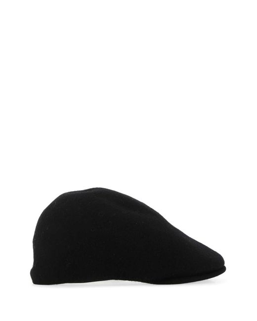 Kangol Black Felt Baker Boy Hat