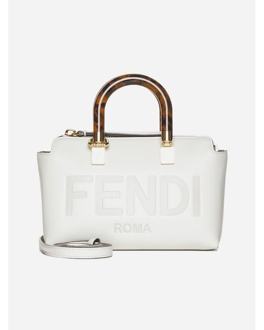 Fendi White By The Way Mini Leather Bag