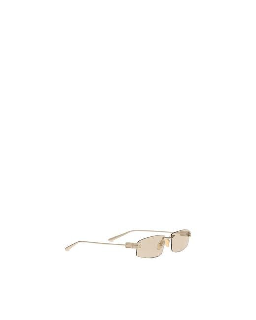 Balenciaga Natural Beige Metal Sunglasses