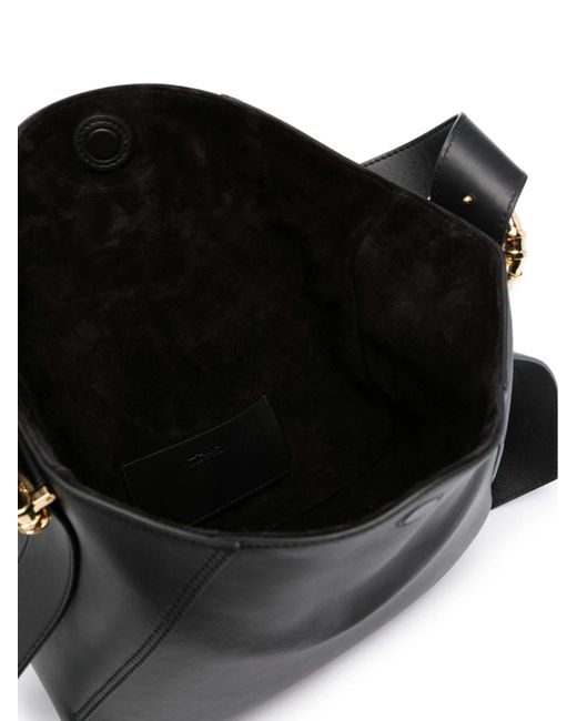 Lanvin Black Leather Melodie Hobo Bag