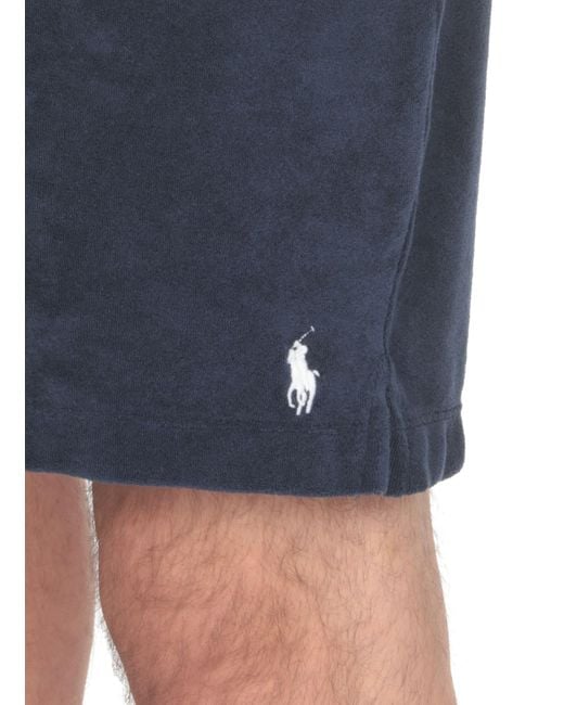 Ralph Lauren Blue Terry Cloth Bermuda Shorts for men