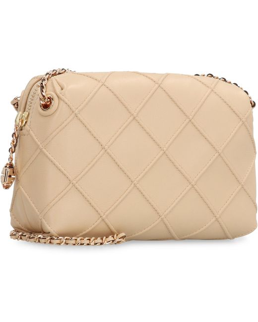 Tory Burch Natural Leather Crossbody Bag Fleming Lamb Shoulder