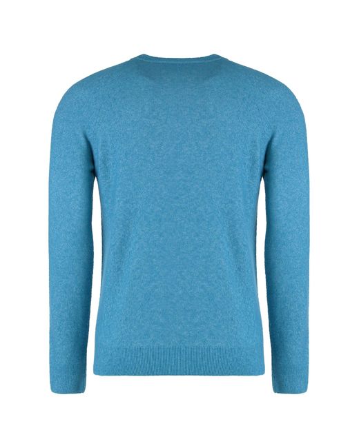 Moorer Blue Frankie Long Sleeve Crew-Neck Sweater for men