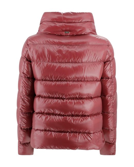 Herno Red Shiny Short Down Jacket
