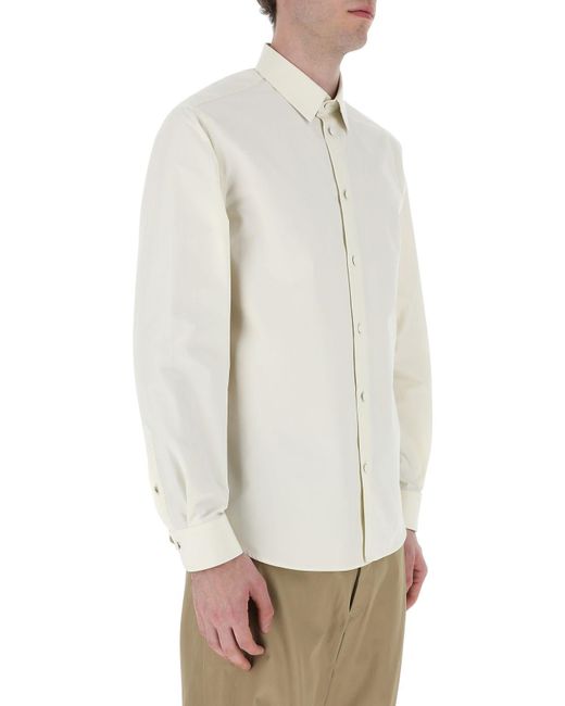 Gucci White Ivory Poplin Shirt for men