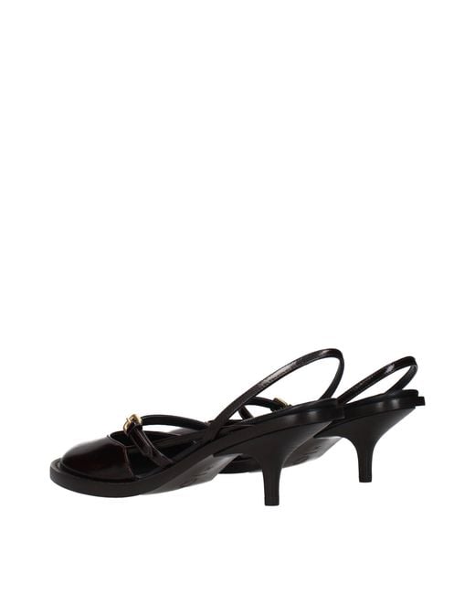 Dries Van Noten Black Leather Platform Sandals