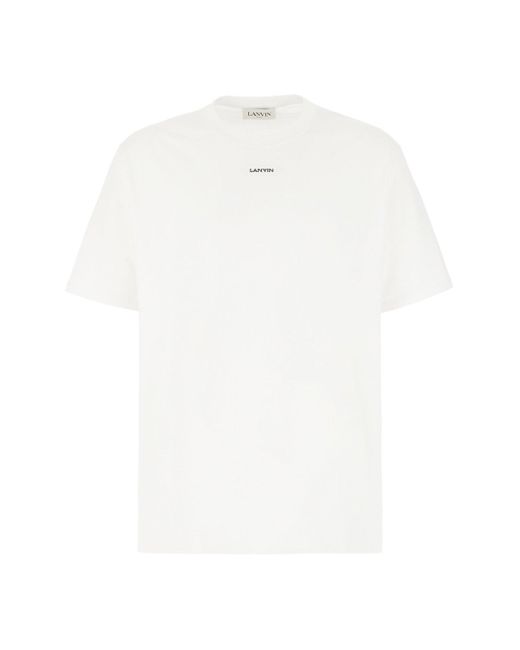 Lanvin White Logo Patch Crewneck T-Shirt