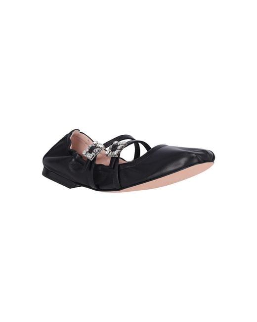 Roger Vivier Black Sleek 100% Leather Flat Loafers