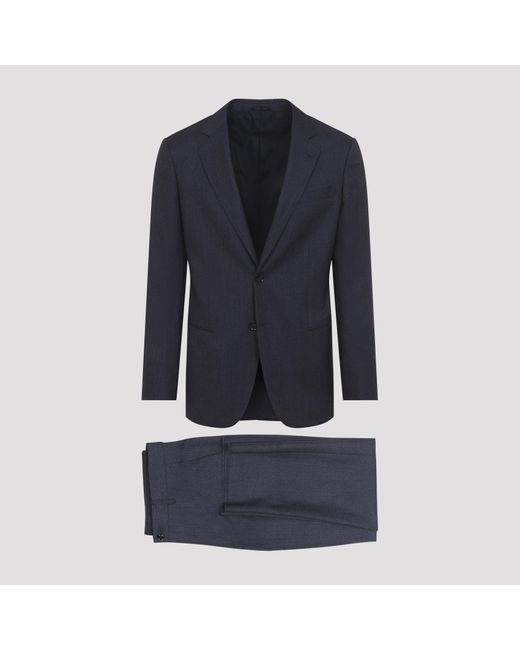 Giorgio Armani Blue Virgin Wool Suit for men