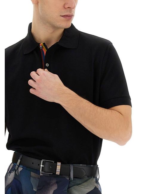 Paul Smith Black Cotton Polo Polo Shirt for men