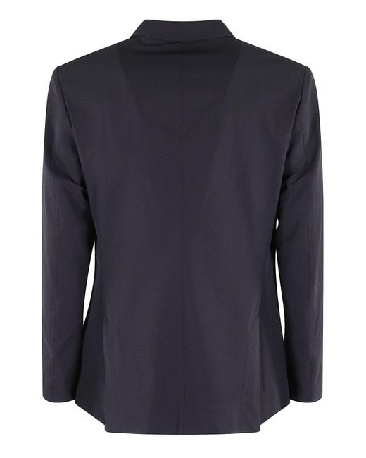 Herno Black Seersucker Technical Stretch Jacket With Classic Notched Collar for men