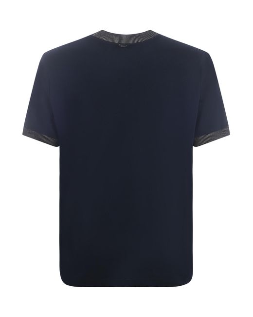 Herno Blue T-shirt "h" for men