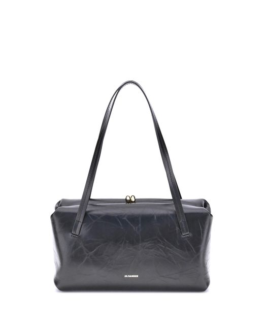 Jil Sander Blue Small Goji Pillow Shoulder Bag Calf Leather Bos Taurus