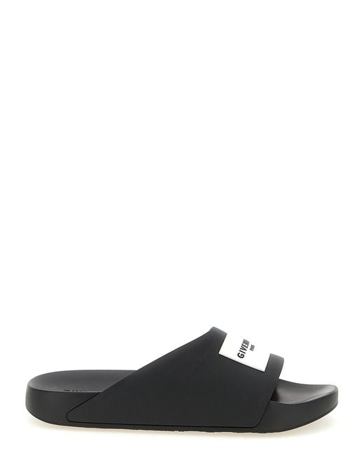 Givenchy Black Logo Slides for men