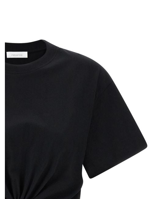 Rabanne Black Piercing T-Shirt Cotton