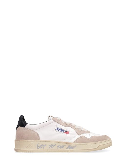 Autry Suede Medalist Get To The Ball Low-top Sneakers in White Silver ...