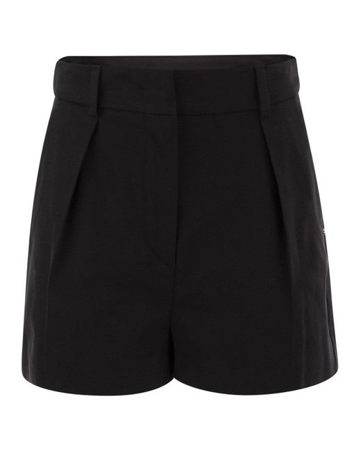 Sportmax Black Unico Washed Cotton Shorts