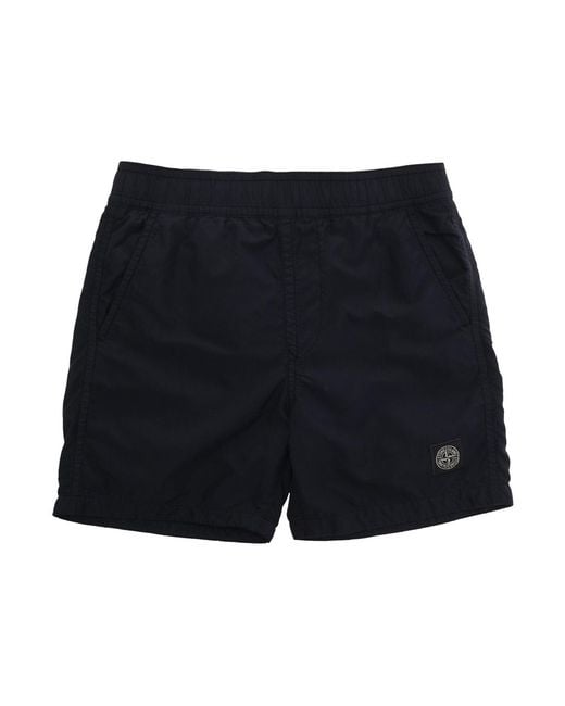 Stone Island Blue Shorts With Side Pockets Polyamide for men