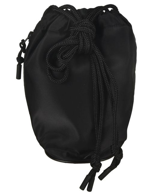 Sacai Black Monogram Embroidered Bucket Bag
